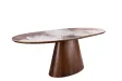 Table extensible Unique 160-200 cm céramique pierre noyer foncé