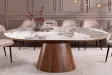 Table extensible Unique 160-200 cm céramique pierre noyer foncé