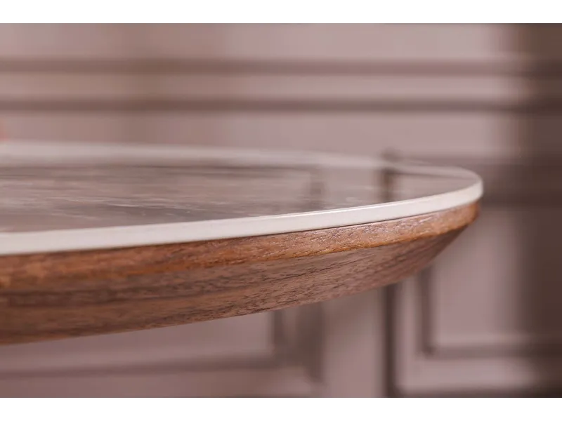 Table extensible Unique 160-200 cm céramique pierre noyer foncé
