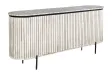 Buffet Adlon manguier massif gris et marbre blanc — 170 cm