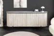 Buffet Adlon manguier massif gris et marbre blanc — 170 cm