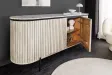 Buffet Adlon manguier massif gris et marbre blanc — 170 cm