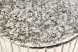 Buffet Adlon manguier massif gris et marbre blanc — 170 cm