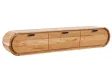 Meuble TV suspendu Organic acacia massif naturel — 160 cm