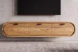 Meuble TV suspendu Organic acacia massif naturel — 160 cm