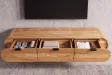 Meuble TV suspendu Organic acacia massif naturel — 160 cm