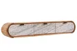Meuble TV suspendu Organic acacia et façade effet pierre — 160 cm