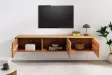 Meuble TV suspendu Mystic Living acacia massif naturel — 160 cm