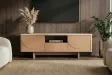Meuble TV Savoy 3D plateau céramique effet travertin — 150 cm
