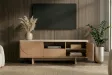 Meuble TV Savoy 3D plateau céramique effet travertin — 150 cm
