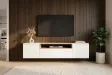 Meuble TV suspendu LOFT 160 cm chêne naturel blanc | Adeniahome