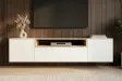 Meuble TV suspendu LOFT 160 cm chêne naturel blanc | Adeniahome