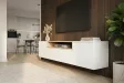 Meuble TV suspendu LOFT 160 cm chêne naturel blanc | Adeniahome
