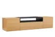 Meuble TV suspendu LOFT 160 cm chêne naturel noir | Adeniahome