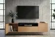 Meuble TV suspendu LOFT 160 cm chêne naturel noir | Adeniahome