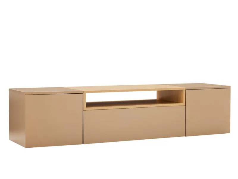 Meuble TV suspendu LOFT 160 cm chêne naturel greige | Adeniahome