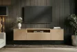 Meuble TV suspendu LOFT 160 cm chêne naturel greige | Adeniahome