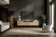 Meuble TV suspendu LOFT 160 cm chêne naturel greige | Adeniahome