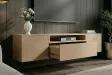 Meuble TV suspendu LOFT 160 cm chêne naturel greige | Adeniahome