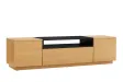 Meuble TV LOFT 160 cm chêne plaqué naturel noir — Adeniahome