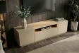 Meuble TV LOFT 160 cm chêne plaqué naturel greige — Adeniahome