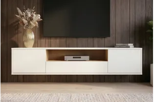 Meuble TV suspendu LOFT 150 cm chêne blanc naturel — Adeniahome 2