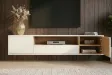 Meuble TV suspendu LOFT 150 cm chêne blanc naturel — Adeniahome