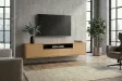 Meuble TV suspendu LOFT 150 cm chêne naturel noir — Adeniahome