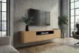 Meuble TV suspendu LOFT 150 cm chêne naturel noir — Adeniahome