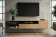 Meuble TV suspendu LOFT 150 cm chêne naturel noir — Adeniahome