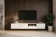 Meuble TV suspendu LOFT 200 cm chêne blanc naturel — Adeniahome
