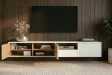 Meuble TV suspendu LOFT 200 cm chêne blanc naturel — Adeniahome