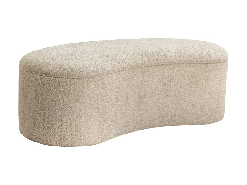 Banc coffre bouclé champagne 120 cm capitonné — Série Elemental