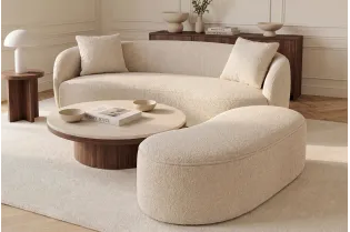 Banc coffre bouclé champagne 120 cm capitonné — Série Elemental 2