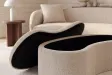 Banc coffre bouclé champagne 120 cm capitonné — Série Elemental