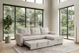 Canapé d'angle convertible APARTMENT 205 cm velours champagne
