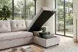 Canapé d'angle convertible APARTMENT 205 cm velours champagne