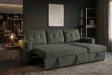 Canapé d'angle convertible APARTMENT 205 cm velours côtelé vert