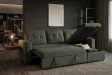 Canapé d'angle convertible APARTMENT 205 cm velours côtelé vert
