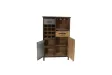 Meuble bar ATELIER 120 cm bois de pin vintage brun — 12 bouteilles