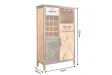 Meuble bar ATELIER 120 cm bois de pin vintage brun — 12 bouteilles
