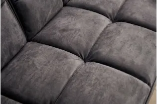 Canapé convertible Boutique 215 cm velours gris — Adeniahome 2
