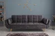 Canapé convertible Boutique 215 cm velours gris — Adeniahome