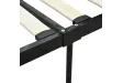 Lit deux places en métal avec baldaquin de 160 x 200 cm en métal coloris noir avec voilage blanc inclus