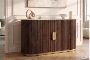 Buffet GATSBY 170 cm marbre blanc | Buffet moderne Art déco – Adenia Home
