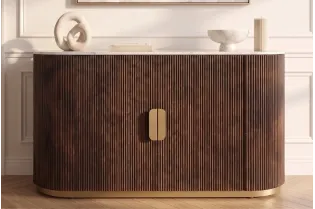 Buffet GATSBY 170 cm marbre blanc | Buffet moderne Art déco – Adenia Home 2
