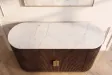 Buffet GATSBY 170 cm marbre blanc | Buffet moderne Art déco – Adenia Home