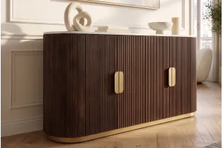 Buffet GATSBY 170 cm marbre blanc | Buffet moderne Art déco – Adenia Home 2