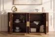 Buffet GATSBY 170 cm marbre blanc | Buffet moderne Art déco – Adenia Home