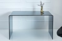 Table de bureau contemporaine de 120cm coloris anthracite en verre trempé